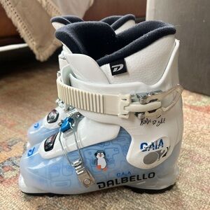Kids Dalbello Gaia 10 Ski Boots - White and Blue